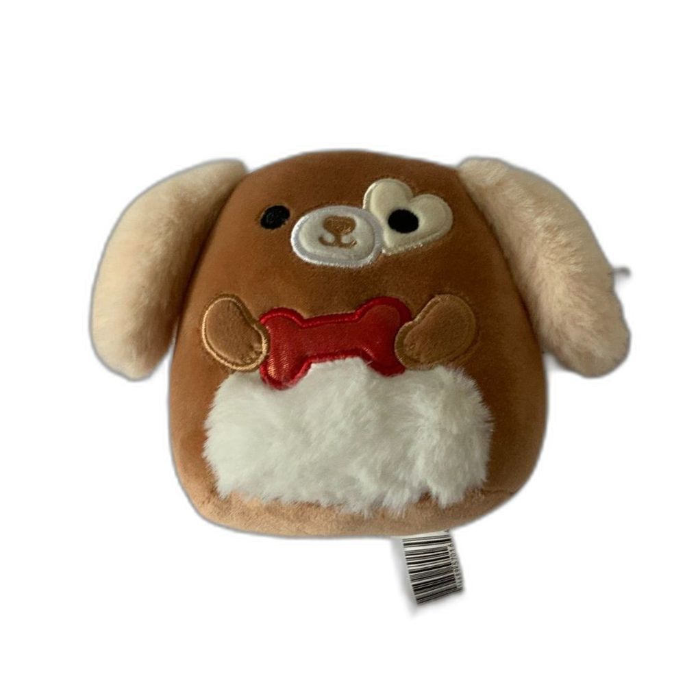 Squishmallows Official Kellytoy 4.5 Inch  Delroy Dog (Valentine Squad)